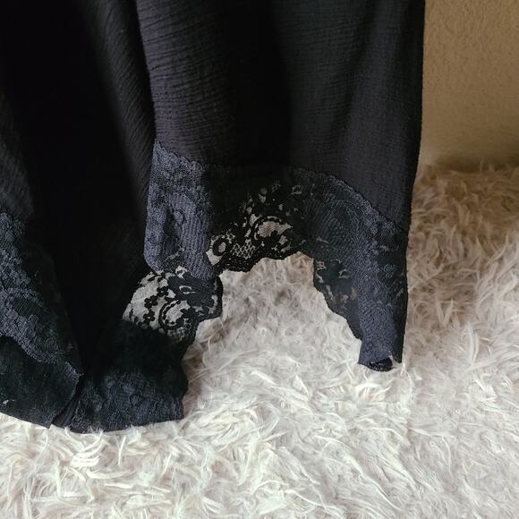 Intimately Free People Black Mesh Sleeveless Halter Asymmetric Hem Dress Size XS - Picture 7 of 12